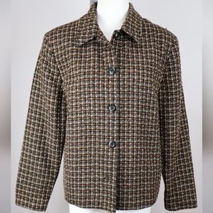 Briggs New York Brown and Black Tweed Blazer